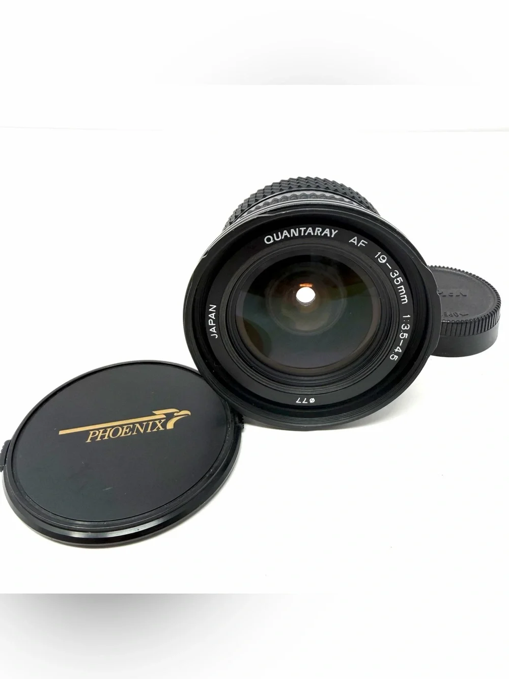 Quantaray 19-35mm F/3.5-4.5 AF Lens For Nikon AF Camera + 2 Lens Caps Made Japan